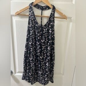 Forever 21 Black Floral Mini Dress Size XS